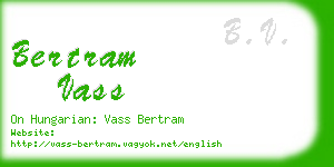bertram vass business card